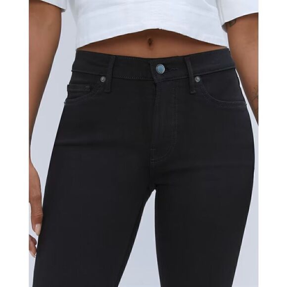 Everlane The Mid-Rise Skinny Stretch Jean Black Size 24 Regular NWT - Picture 3 of 11